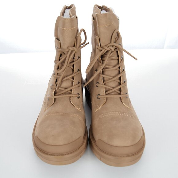 MIA Elora Leather Combat Lace Up Bootie in Tan Women's Size 11 NWT - Picture 3 of 9